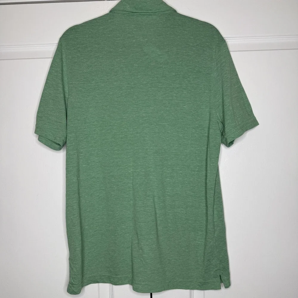 Banana Republic Polo Shirt Mens Large Green Vintage Short Sleeve Jersey Knit